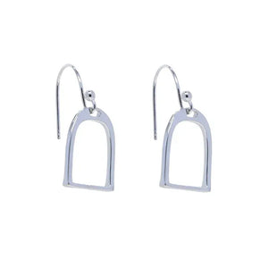 100% 925 Sterling Silver Bling Equestrian Horse Jewelry Micro Pave CZ Snaffle Bit 2025 New Charm Earring ME05 silver