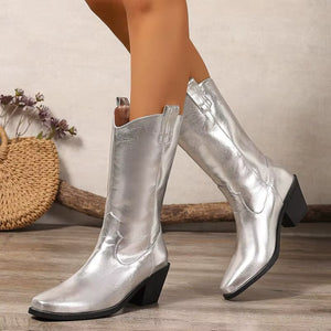 Högklackade cowboy boots