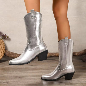 Högklackade cowboy boots