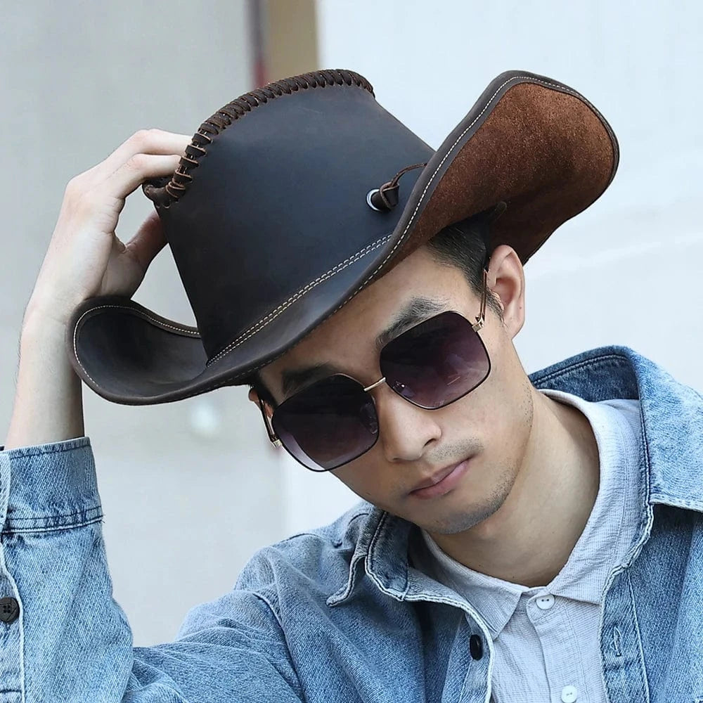 Cowboyhut aus echtem Leder