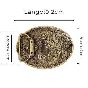 Bältespänne herr western djur vintage metall