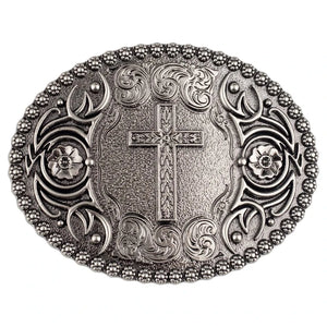 Bältespänne med kors och ornament i westernstil C sliver