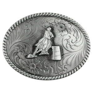 Bältespänne rodeo barrel racing western Silver