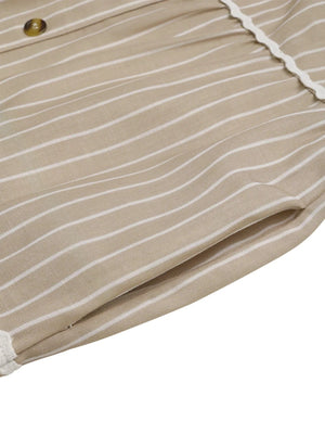 Beige randig klänning