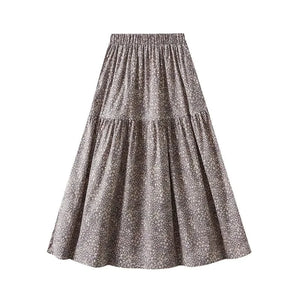Blommig kjol dam Lila / One Size