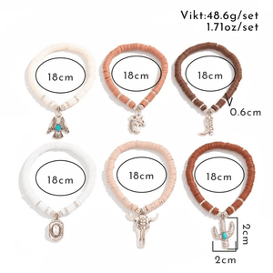 Boho Armband med Western Berlocker