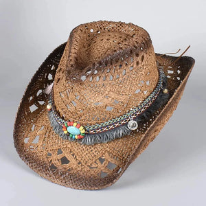 Boho Cowboy Stråhatt Brun / About 58cm