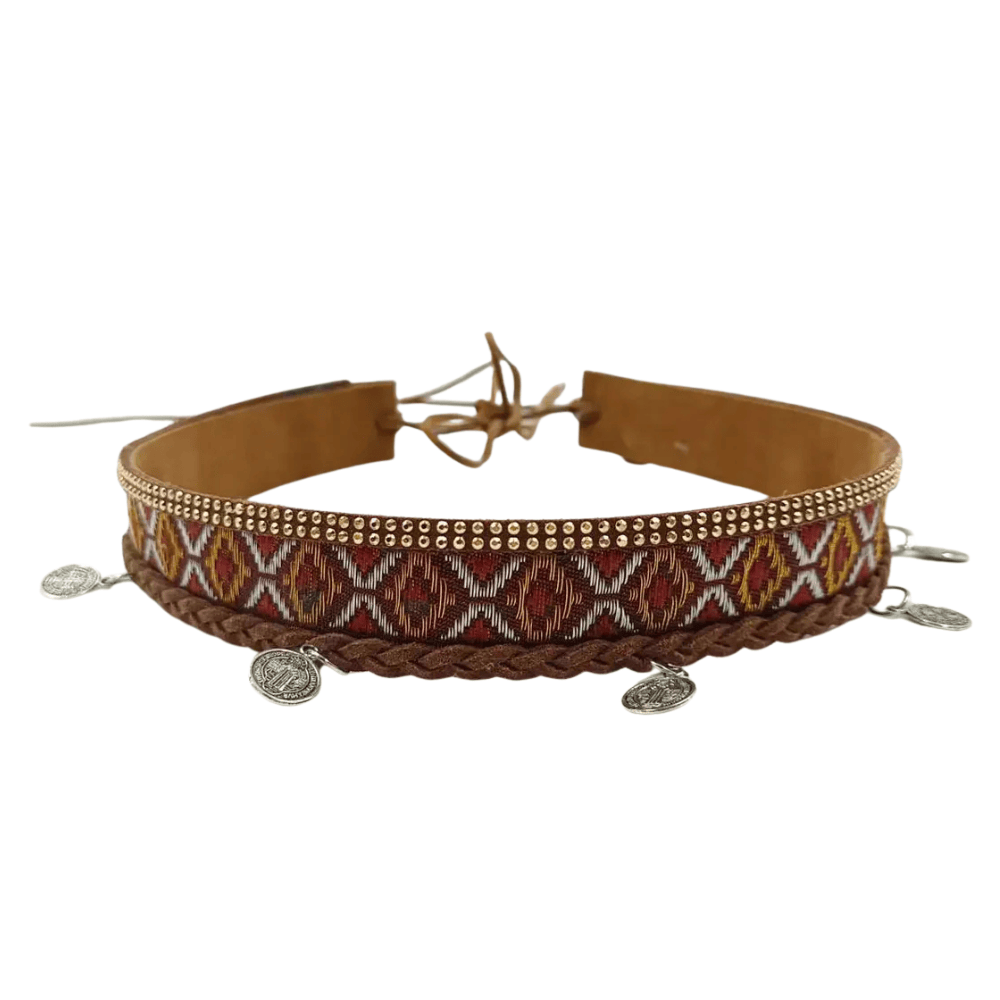 Boho westernhattband Brun / 1 stycke