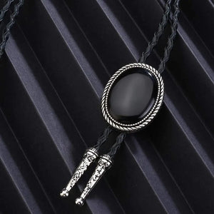 Bolo tie med äkta agatsten