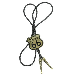 Bolo tie med Route 66-emblem