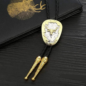 Bolo tie med tjurhuvud i guld och silver Silver guld