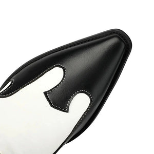 Tvåfärgade Låga Cowboy Boots för Dam