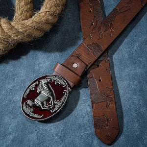Cowboybälte galopperande hästspänne