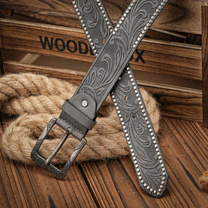 Cowboybälte med antiksilverspänne