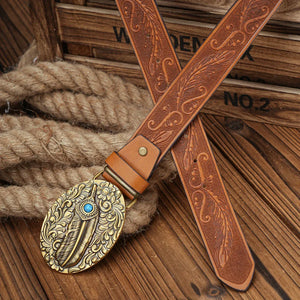 Cowboybälte med fjädermotiv