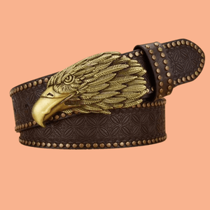 Cowboybälte med Örnbuckles i Guld