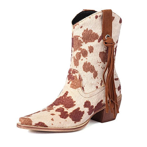 Cowboyboots med tryckt mönster Ko-mönstrade / 35