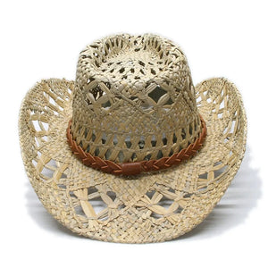 Cowboyhatt i strå Halmbeige