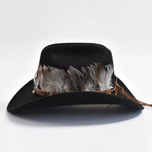 Cowboyhatt med Fjädrar