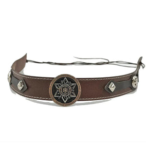 Cowboyhattband med stjärnmedaljong Brun / 56-58cm