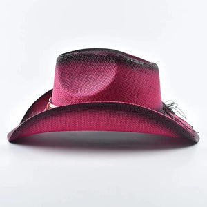 Cowgirlhatt Pärldetaljer Klarrosa / One Size