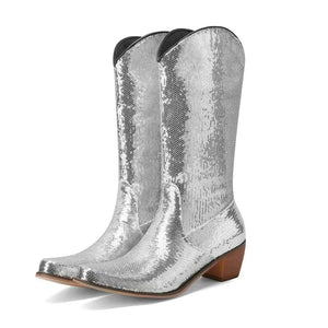 Cowboyboots med Paljetter för Dam