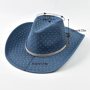 Elegant Westernhatt med Strass