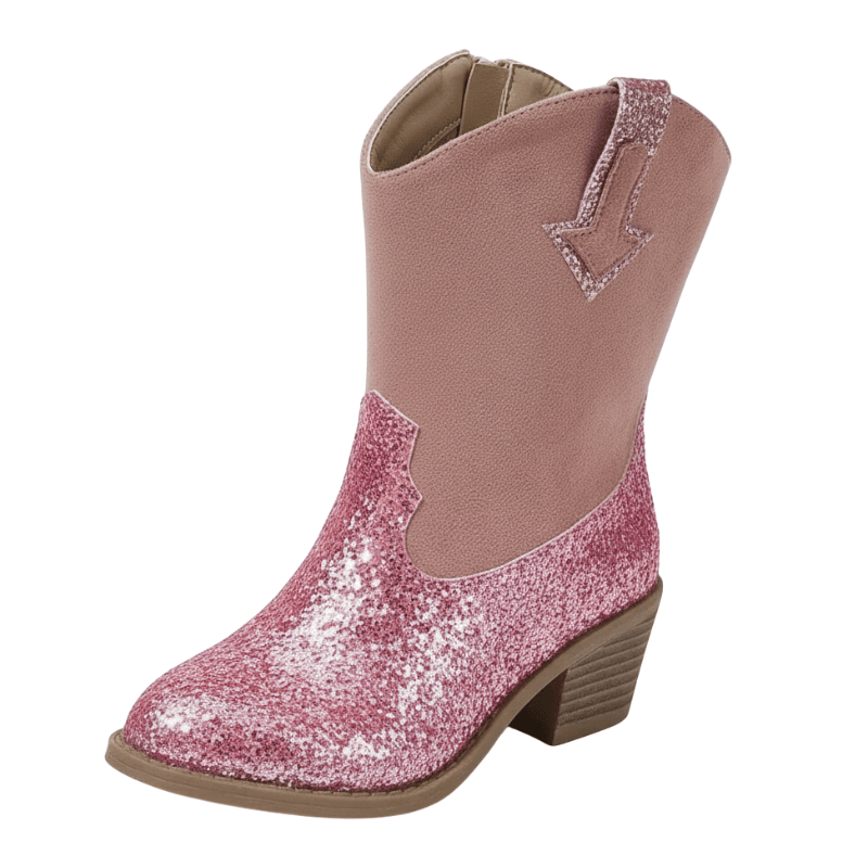 Glittriga Rosa Cowgirl Boots för Flickor Rosa / 29