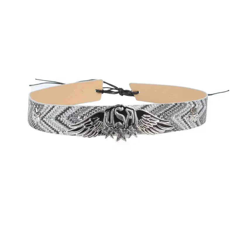 Grått USA cowboyhattband Grå / 1 stycke