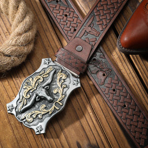 Herr cowboybälte longhornspänne