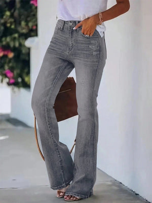 Högmidjade flare jeans