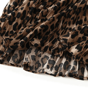 Leopard kjol lång
