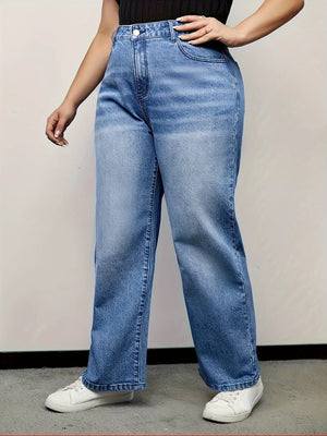 Lösa jeans i plusstorlek för damer