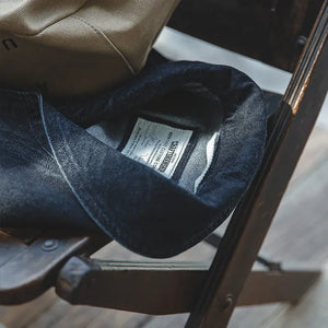 Mörkblå vintage jeans jacka herr