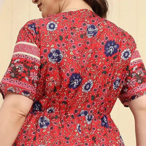 Plus size klänning i bohemisk stil