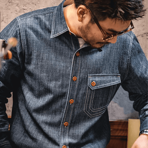 Retro denimskjorta för män