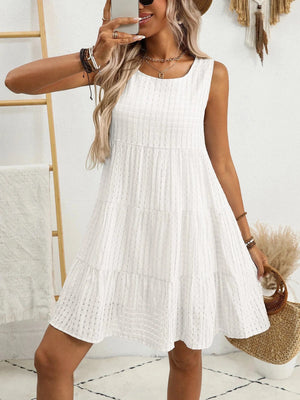 Rutig klänning dam