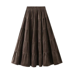 Sammetskjol med rosetter