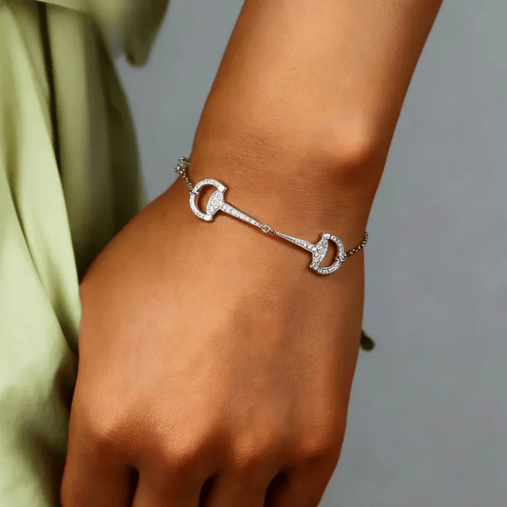 Silberarmband Pferdegebiss
