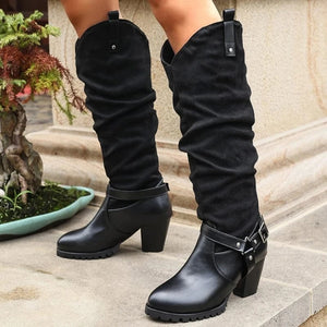 Slouch western boots