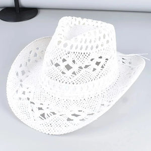 Sommar Cowboyhatt Halm Vit / Ungefär 58cm
