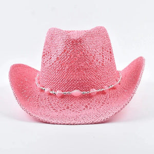 Strå Cowgirlhatt Rosa / One Size