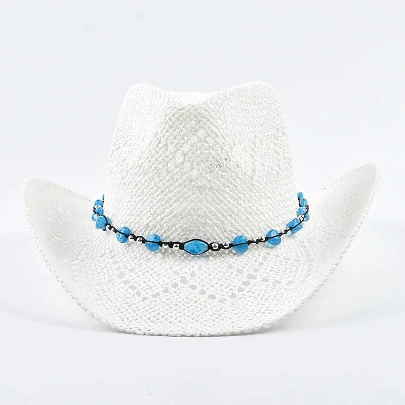 Strå Cowgirlhatt Vit / One Size