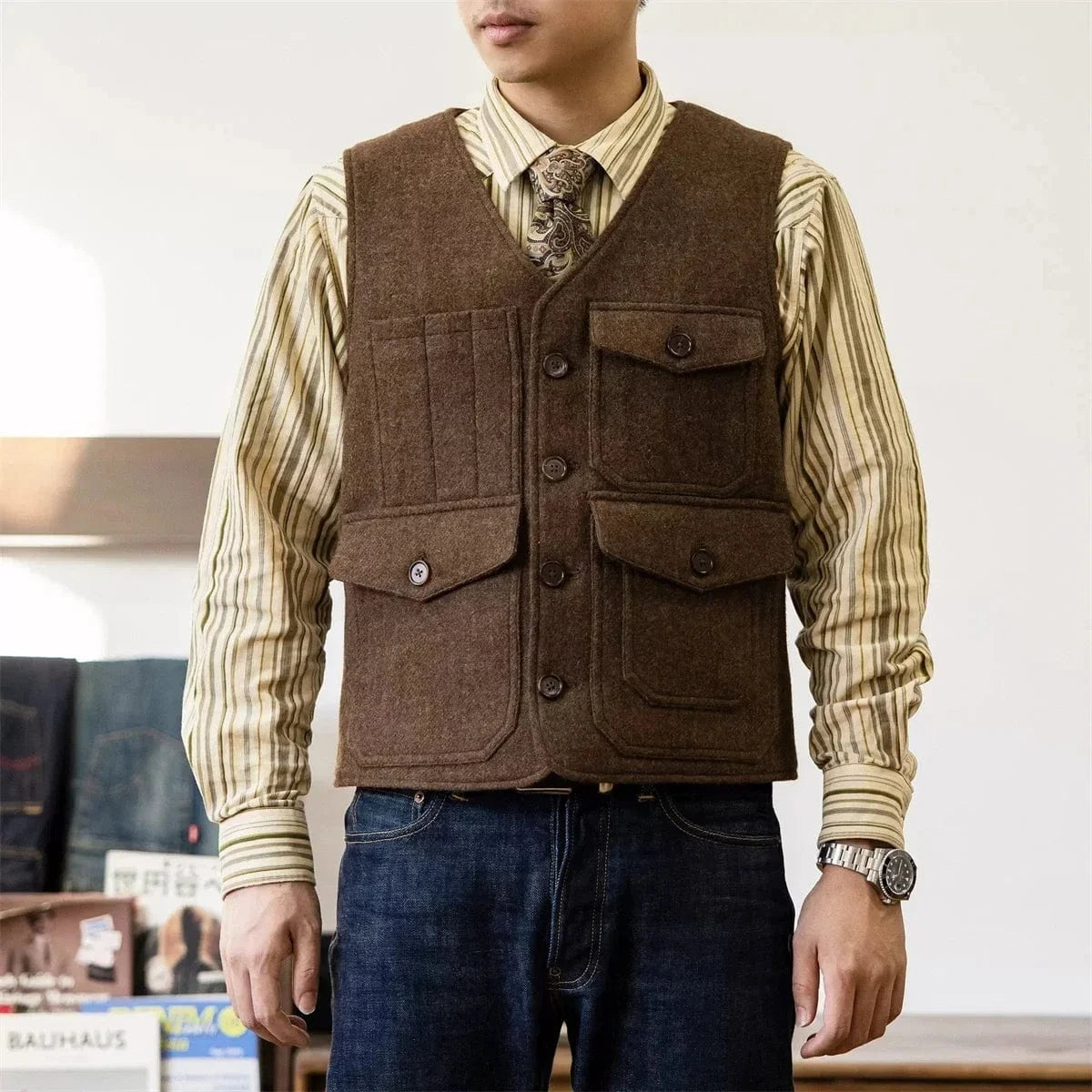 Tweed väst