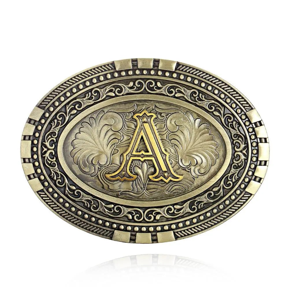 Vintage Cowboy-Gürtelschnalle mit Initial A
