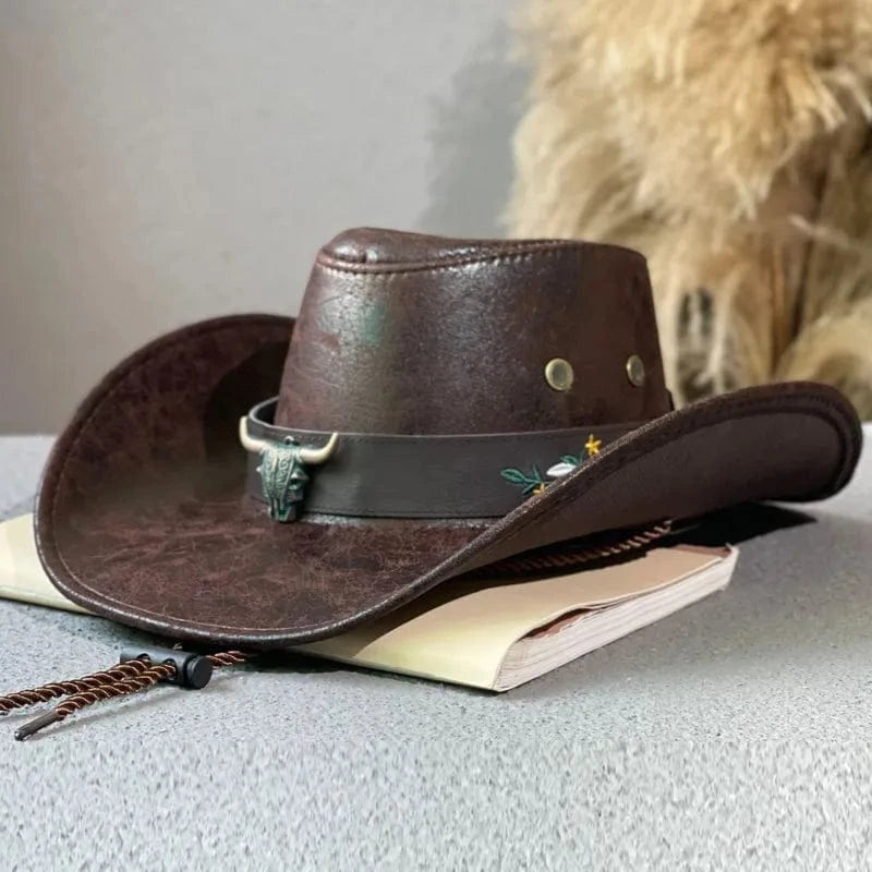Western Cowboyhatt Oxhuvud Brun 1 / 56-58cm