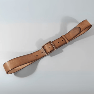 Westernbälte i Äkta Läder med Mässingsspänne