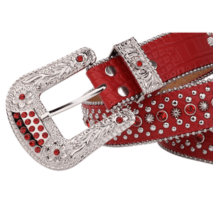 Westernbälte med glittriga rhinestones