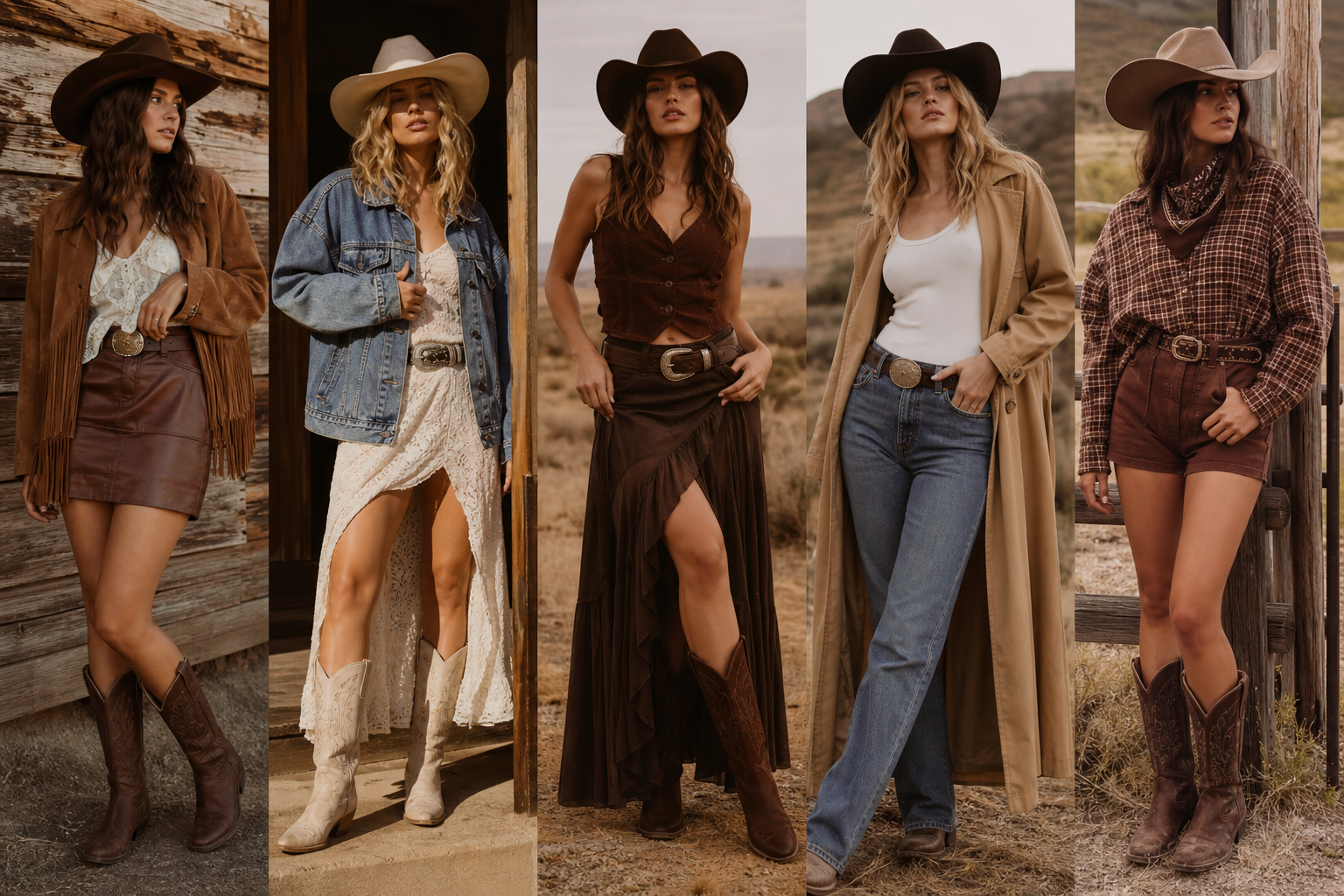 5 costumes cowgirl pour Halloween avec des pièces que vous reporterez