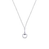 2025 New  925 Sterling Silver High Polished Horse Snaffle Bit Pendant Necklace Fashion European Plain Jewelry For Women Jewelry Silver / 41cm with 5cm